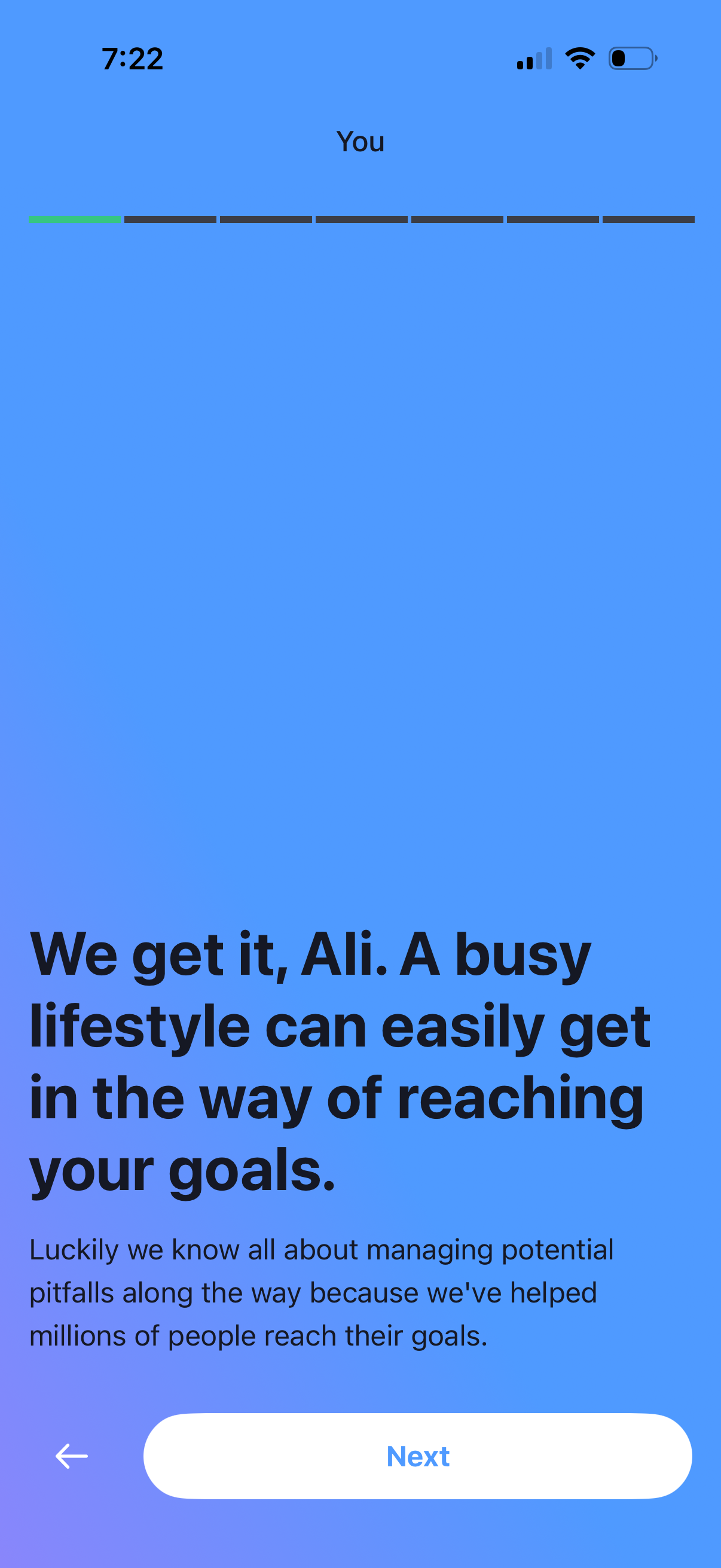 myfitnesspal onboarding screenshot
